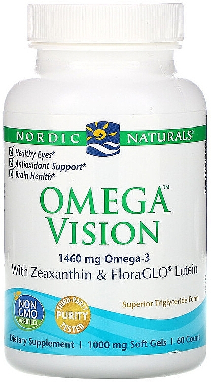 Dietary Supplement "Omega Vision", 1000mg - Nordic Naturals Omega Vision — photo N1