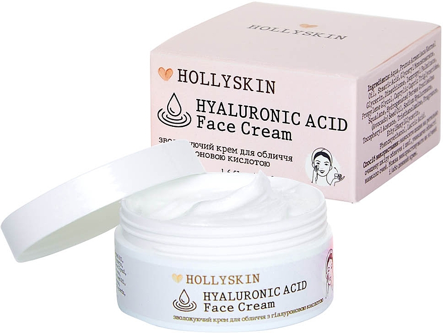 Moisturizing Face Cream with Hyaluronic Acid - Hollyskin Hyaluronic Acid Face Cream — photo N1