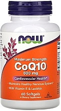 Coenzyme Q10, 600mg, capsules - Now Foods CoQ10 With Vitamin E & Lecithin — photo N1