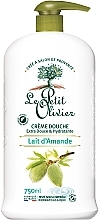 Shower Cream "Almond Milk" - Le Petit Olivier Extra Gentle Almond Milk Shower Creams — photo N1
