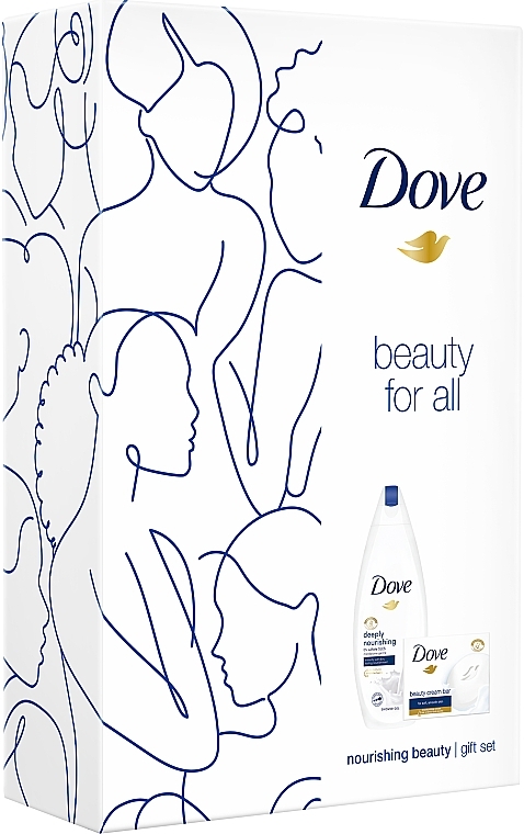 Set - Dove Nourishing Beauty Gift Set (sh/gel/250ml + soap/100g) — photo N2
