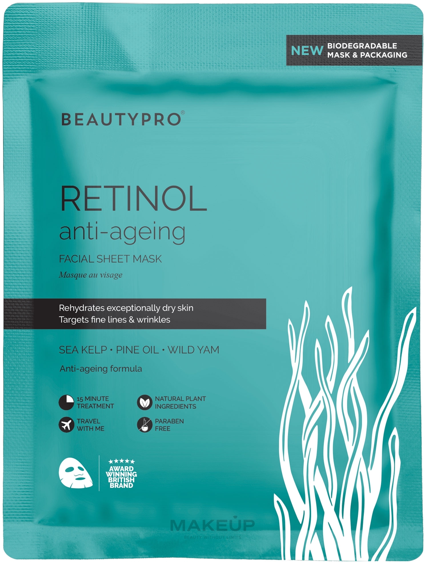 Retinol Sheet Mask - BeautyPro Retinol Anti-Ageing Sheet Mask — photo 22 ml