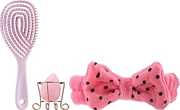 Gift Set - Donegal Pink (brush + hair band + sponge) — photo N2