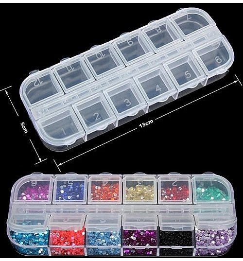 Plastic Rhinestone Organizer, 12 Compartments - Kodi Professional — photo N2