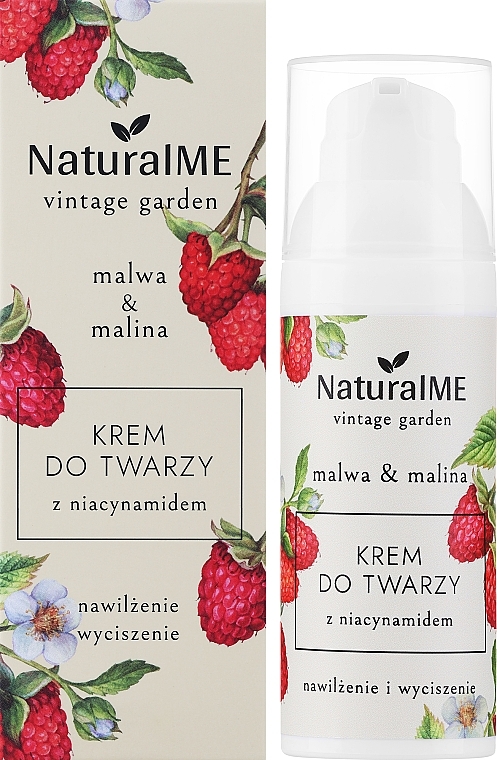 マロー＆ラズベリー ナイアシンアミド フェイスクリーム - NaturalME Vintage Garden Malwa & Raspberry Moisturizing & Calming Cream With Niacinamide — photo N2