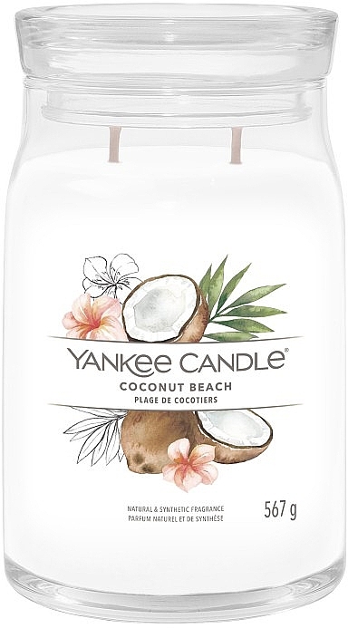 Scented Candle in Jar 'Coconut Beach', 2 wicks - Yankee Candle Singnature — photo N2