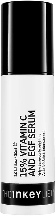 Anti-Hyperpigmentation Brightening Serum  - The Inkey List 15% Vitamin C And EGF Serum — photo N1