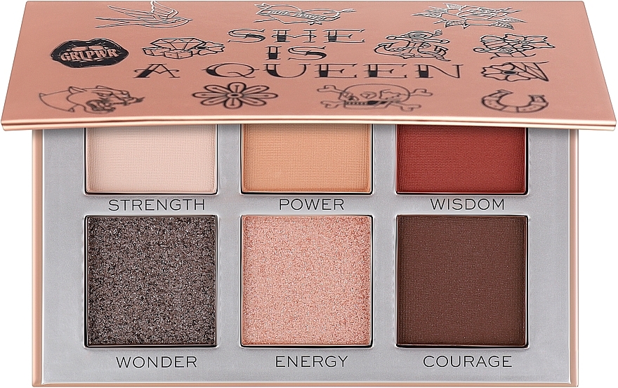 Eyeshadow Palette - Makeup Revolution Power Eyeshadow Palette She Is A Queen — photo N1