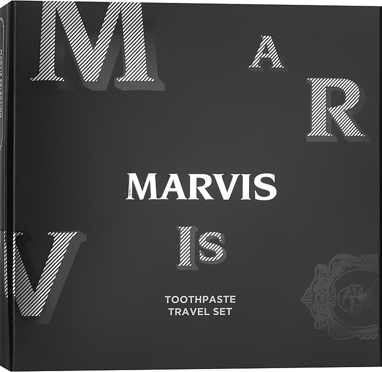 Toothpaste Travel Set - Marvis (toothpast/25ml + mouthwash/30ml + toothbrush/1pcs) — photo N1