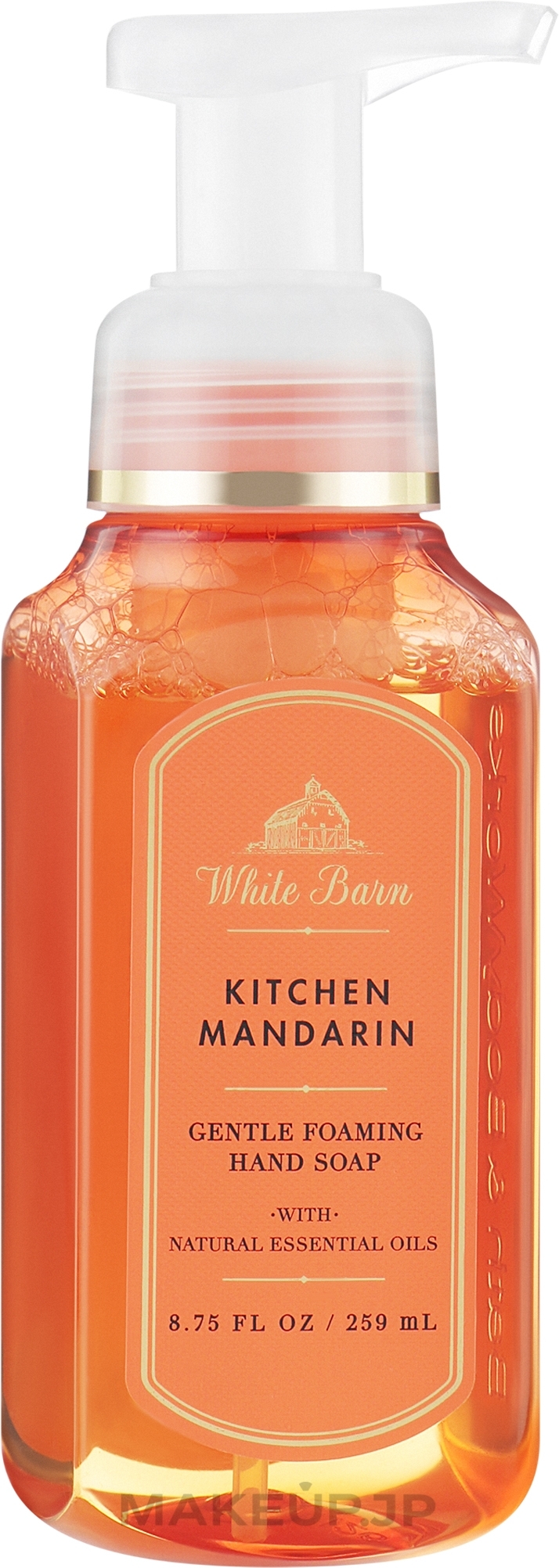 Hand Soap - Bath & Body Works White Barn Kitchen Mandarin Gentle Clean Foaming Hand Soap — photo 259 ml