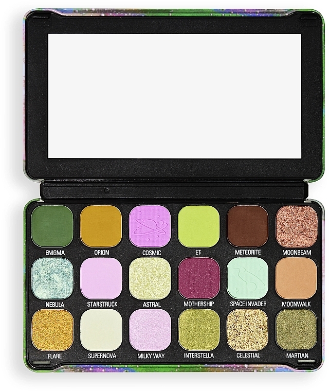 Eyeshadow Palette - Makeup Revolution Forever Flawless Astro Nova Green Eyeshadow Palette	 — photo N2