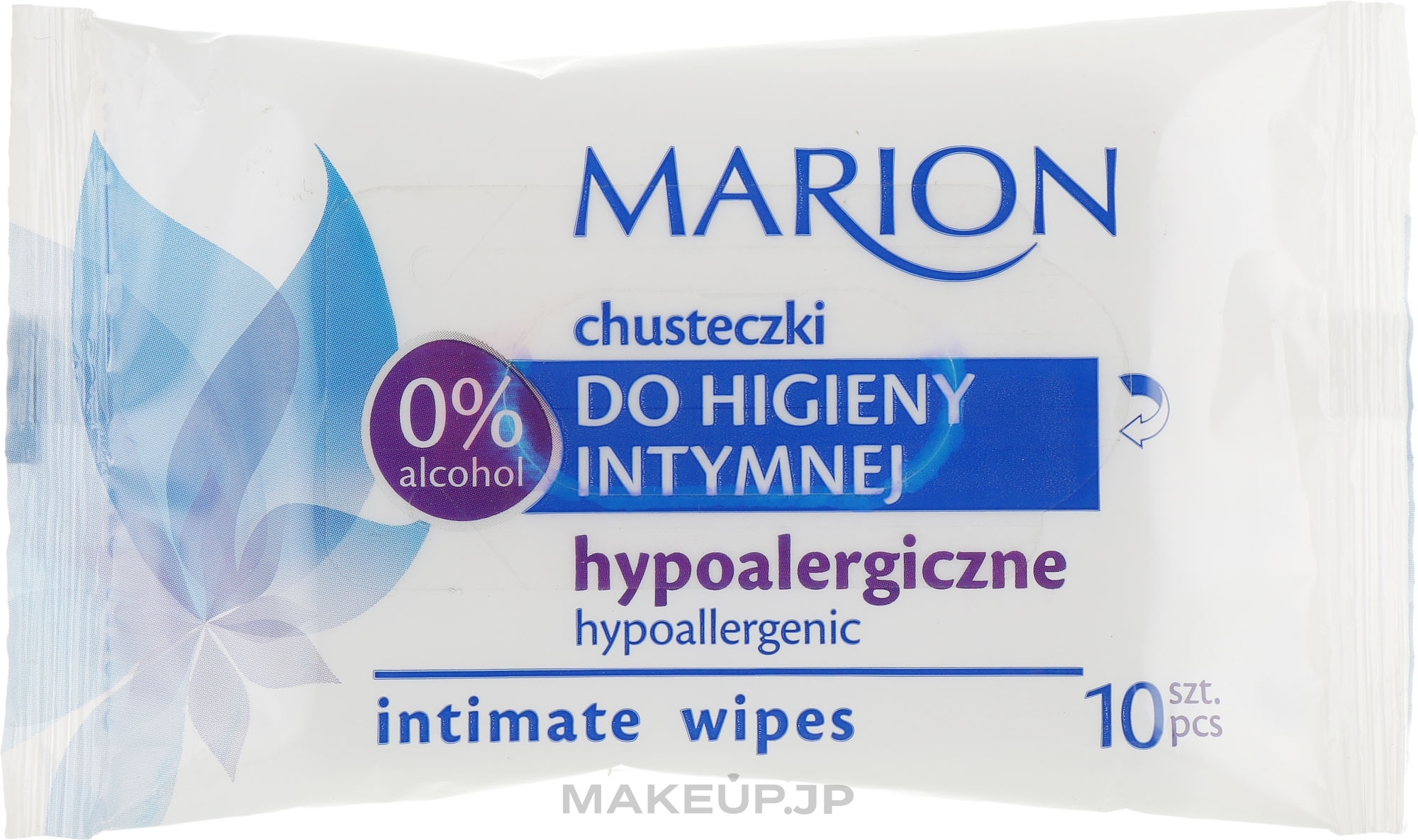 Hypoallergenic Intimate Wash Wipes, 10 pcs - Marion — photo 10 szt.