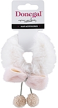 Fragrances, Perfumes, Cosmetics Hair Tie FA-5678+1, white with a bow - Donegal