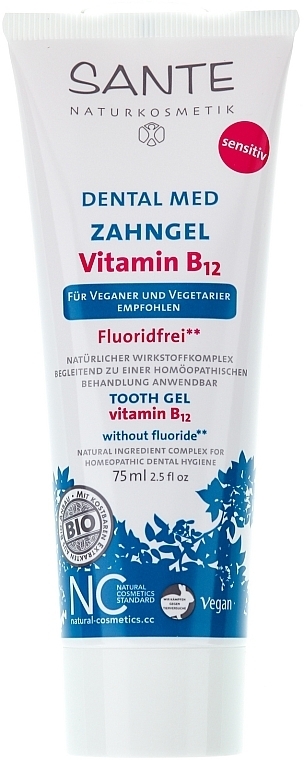 Vitamin B12 Toothpaste, fluoride-free - Sante Dental Care — photo N1