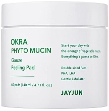 Fragrances, Perfumes, Cosmetics Double-Sided Cleansing Pads - Jayjun Okra Phyto Mucin Gauze Peeling Pad