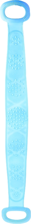 Silicone Body Scrubber with Handles, blue - Deni Carte — photo N3