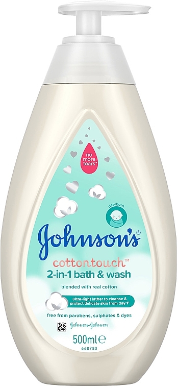 Baby Shampoo & Bath Foam "Cotton Tenderness" - Johnson’s Baby — photo N1