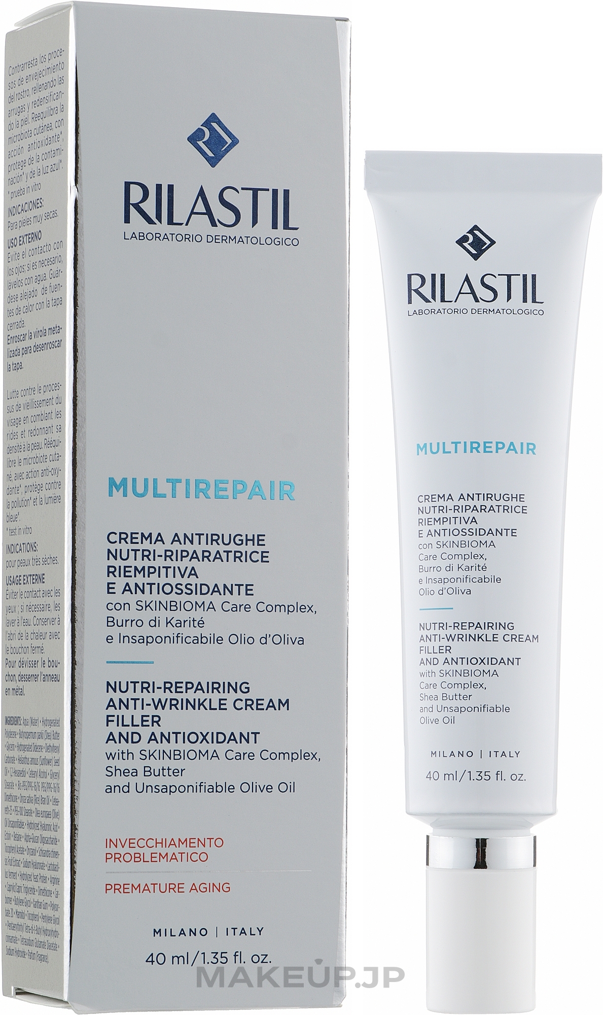 Antioxidant Nourishing Wrinkle Filler Cream - Rilastil Multirepair Nutri-Repairing Anti-Wrinkle Cream Filler And Antioxidant — photo 40 ml