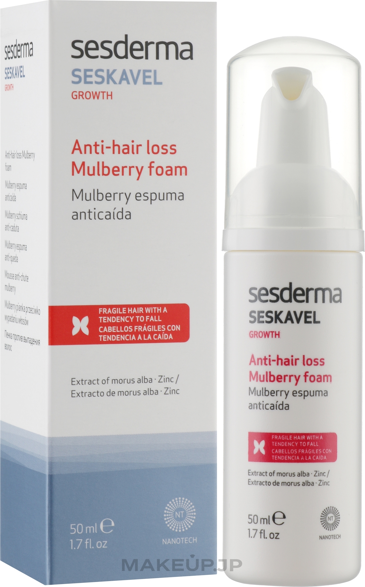 Anti Hair Loss Foam - Sesderma Seskavel Growth Anri-hair Loss Mulberry Foam — photo 50 ml