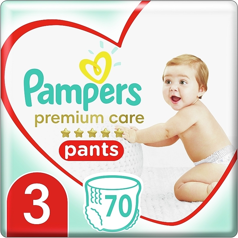 Nappy Pants, size 3 (6-11 kg), 70 pcs - Pampers Premium Care Pants — photo N1