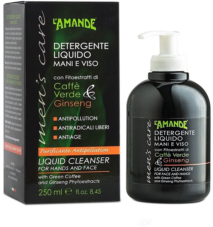 Green Coffee & Ginseng Liquid Soap - L'amande Men's Care Liquid Soap 'Green Coffee & Ginseng' — photo N1