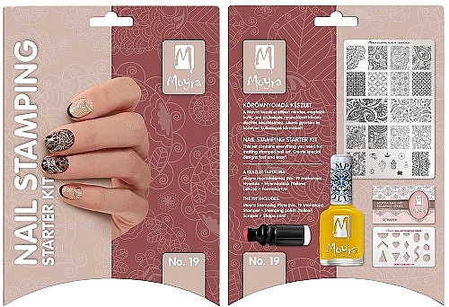 Moyra Nail Stamping Starter Kit - Beginner Stamping Set №19 — photo N1