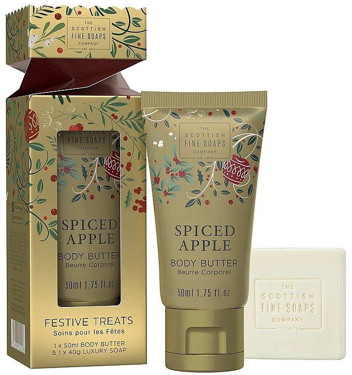 Set - Scottish Fine Soaps Spiced Apple Festive Treats (b/butter/50ml + soap/40g) — photo N1