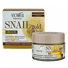 Fragrances, Perfumes, Cosmetics Snail Mucin Day Cream - Victoria Beauty Snail Gold Argan Oil Day Cream