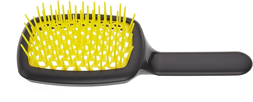 Hair Brush, black and yellow - Janeke CurvyM Extreme Volume Brush — photo N1