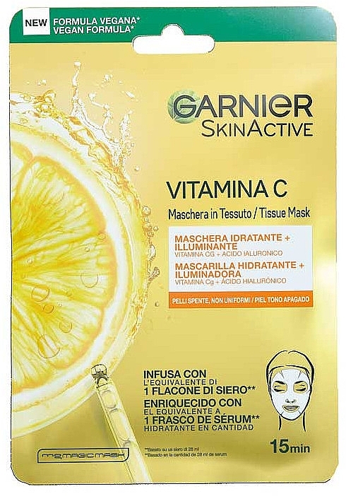 Vitamin C Sheet Mask - Garnier SkinActive Vitamin C Sheet Mask — photo N1