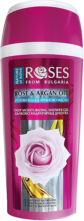 Deeply Moisturizing Shower Gel for Dry Skin - Nature of Agiva Roses Rose & Argan Oil Deep Moisturizing Shower Gel — photo N1