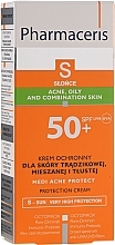 Fragrances, Perfumes, Cosmetics Sun Protection Cream for Acne-Prone Skin - Pharmaceris S Medi Acne Protect Cream SPF50