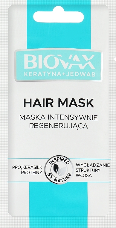 Keratin & Silk Hair Mask - Biovax Keratin + Silk Hair Mask Travel Size — photo N1