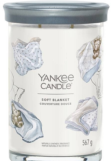 Scented Candle in Glass 'Soft Blanket', 2 wicks - Yankee Candle Singnature — photo N1