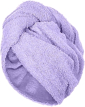 Hair Drying Turban Towel, lilac - MAKEUP — photo N2