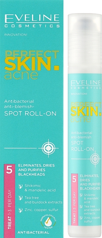 Anti-Imperfection Spot Roller - Eveline Cosmetics Perfect Skin.Acne Face Roll — photo N2