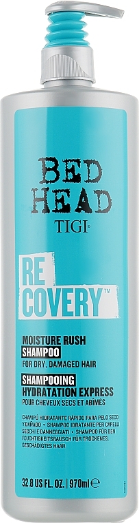 Shampoo for Dry & Damaged Hair - Tigi Bed Head Recovery Shampoo Moisture Rush — photo N3