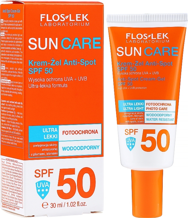 Sunscreen Gel - Floslek Sun Care Anti-Spot SPF 50 — photo N2