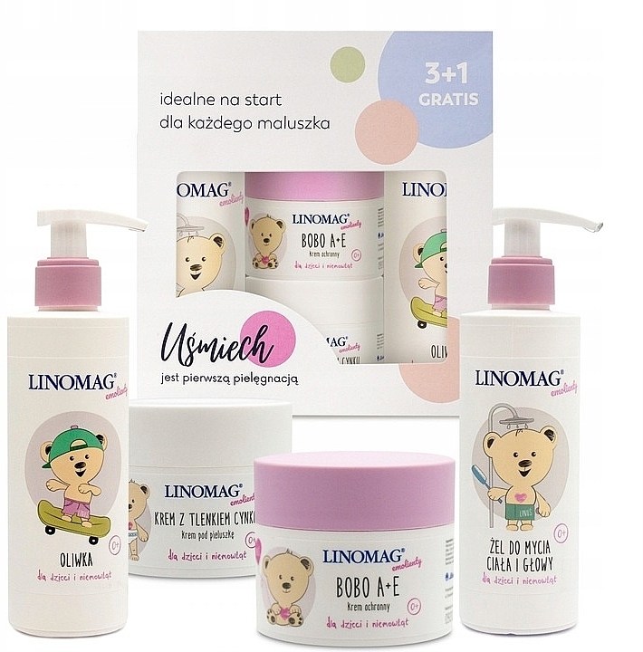 Set - Linomag (shm/gel/200ml + b/oil/200ml + cr/50ml + cr/50ml) — photo N1