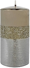 Fragrances, Perfumes, Cosmetics Decorative Candle, 7x14 cm, champagne - Artman Queen