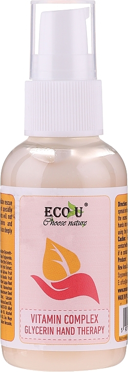 Hand Moisturizer with Vitamin Complex - Eco U — photo N1