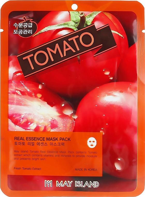 Tomato Facial Sheet Mask - Real Essence Tomato Mask Pack — photo N1