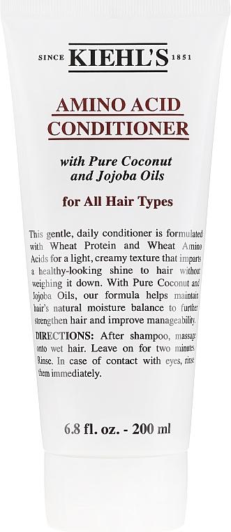 Amino Acids Conditioner for All Hair Types - Kiehl's Amino Acid Conditioner With Pure Coconut Oil — photo N4