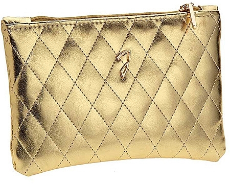 Medium Quilted Makeup Bag, gold - Janeke Golden Quilted Pouch — photo N1