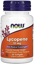 Dietary Supplement "Lycopene", 10mg - Now Foods Lycopene Softgels — photo N1