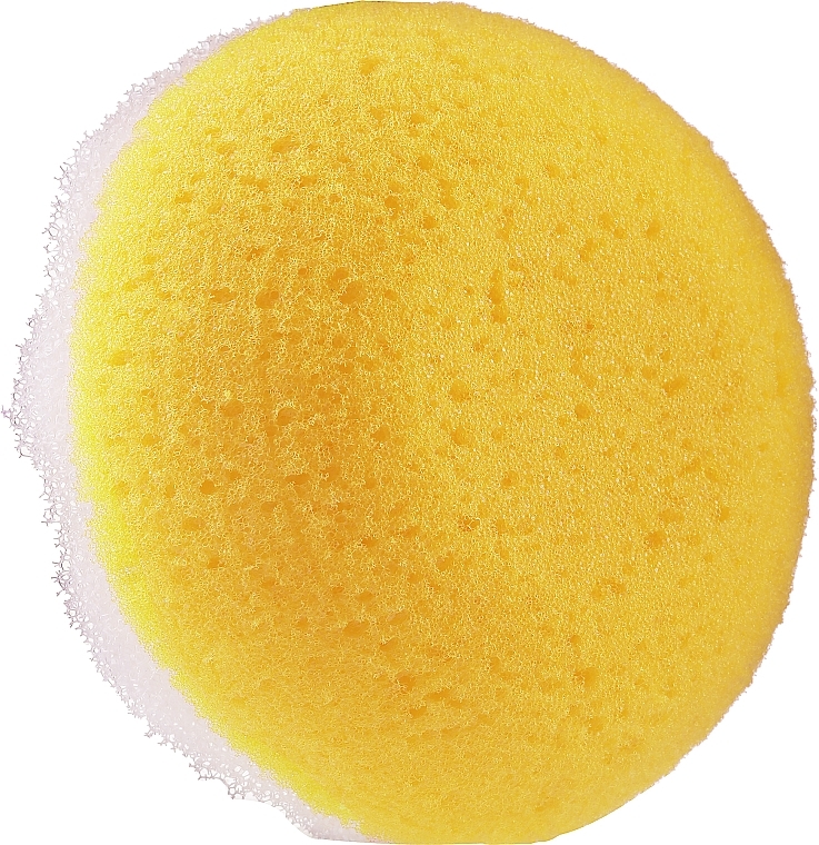 Round Shower Sponge, bright yellow - LULA — photo N1