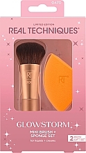 Fragrances, Perfumes, Cosmetics Set - Real Techniques Glowstorm (sponge/1pc+brush/1pc)