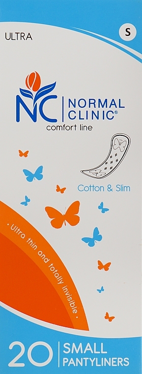 Daily Liners "Ultra Cotton & Slim" 150 mm, 20 pcs - Normal Clinic — photo N1