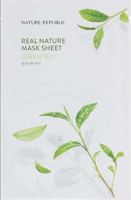 Green Tea Face Sheet Mask - Nature Republic Real Nature Mask Sheet Green Tea — photo N1