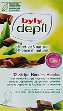 Face Depilation Wax Strips "Chocolate" - Byly Depil Chocolate Hair Removal Strips Face — photo N1